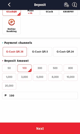 🍀Step 2: Select the payment channel and payment amount.