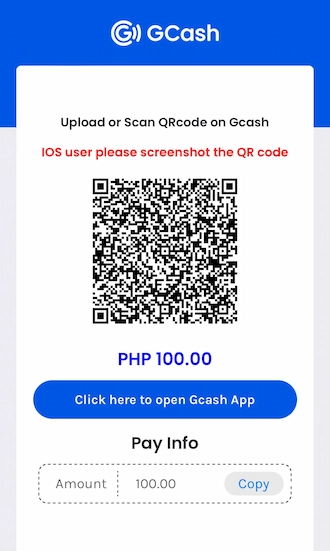 🍀Step 4: Open the GCash app on your phone and pay by uploading or scanning the QR code.